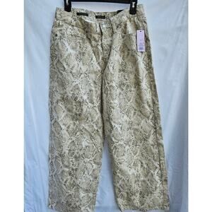 Wild Fable Snake Print Baggy Jeans Low Rise Size 6